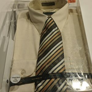Alexander Julian Colors Sateen Shirt and Tie Sz S